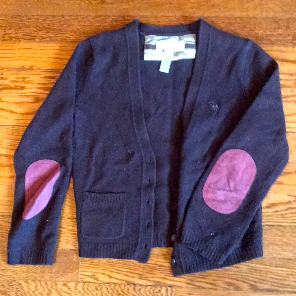 Abercrombie cropped sweater w elbow patches
